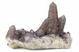 Sparkling Smoky Amethyst Cactus Crystal Cluster - South Africa #373465-1